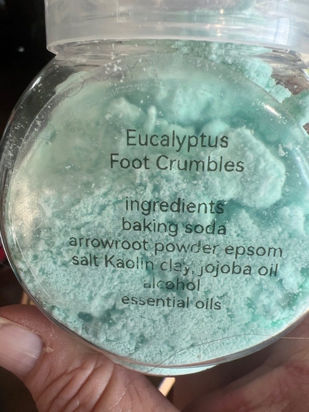 Hand Crafted Eucalyptus Foot Crumbles – Light Aqua - Picture 4 of 4